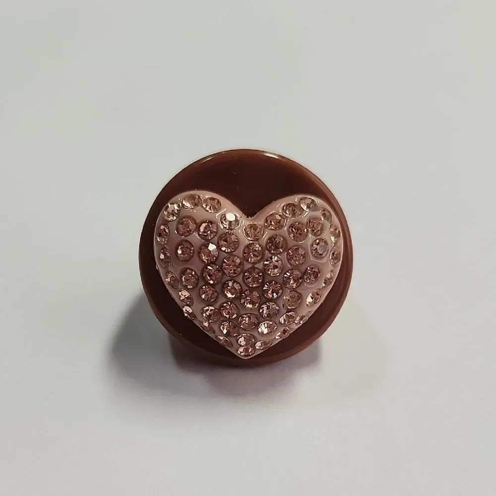 Crystal Heart Circle Ring by Sparklemuse  Size 9